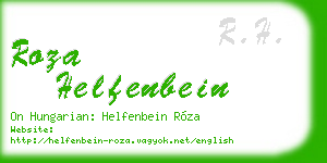 roza helfenbein business card